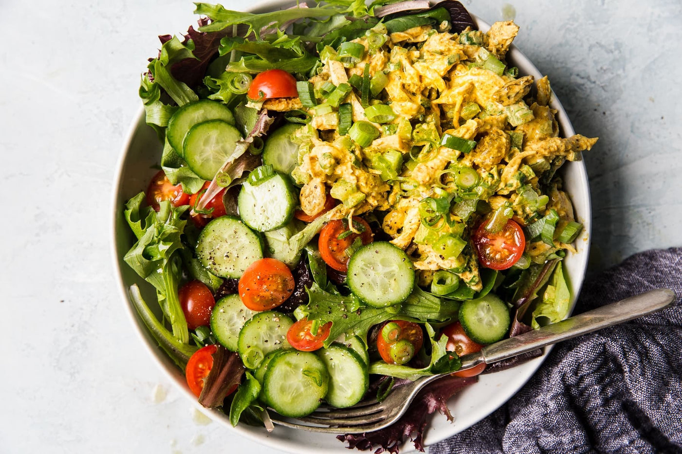 Ensalada de pollo al curry