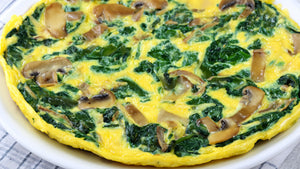 Frittata de espinacas y champiñones