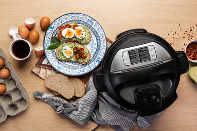 Receta huevos duros con tostadas de aguacate en Instant Pot