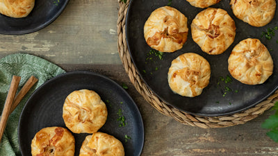 Saquitos rellenos de pera y queso