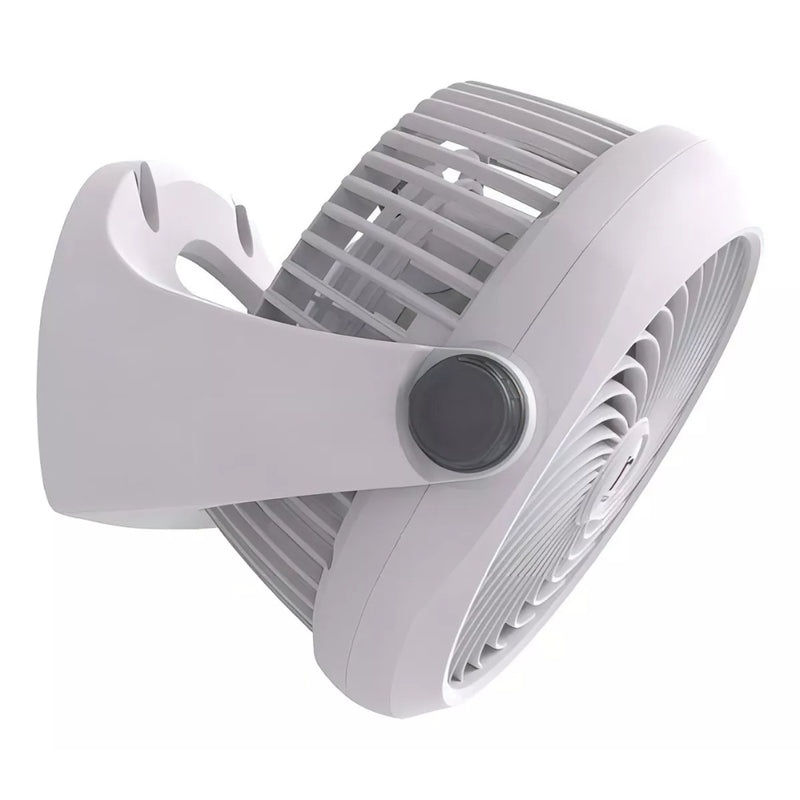 Ventilador Personal 10" Inclinación 360° 3Vel. Gris Claro