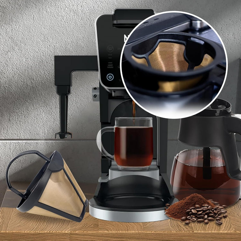 Filtro Permanente Café Ninja Dorado Negro Para Modelos Cfp Dual Brew - Smart Brands_003
