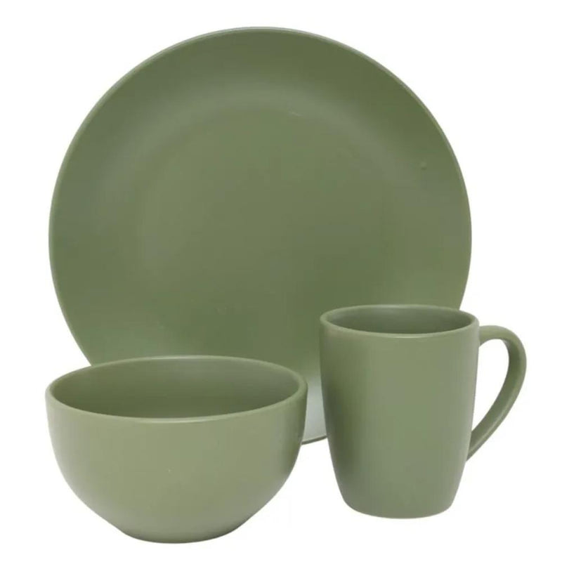 Vajilla Everyday Plus Gibson De 12 Piezas - Verde Salvia