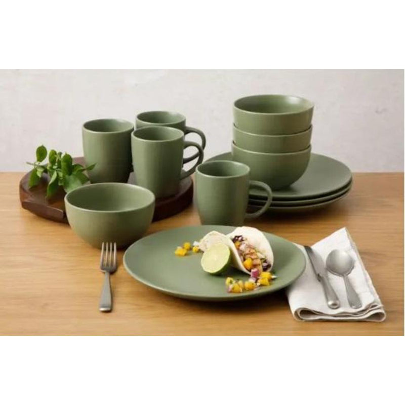 Vajilla Everyday Plus Gibson De 12 Piezas - Verde Salvia