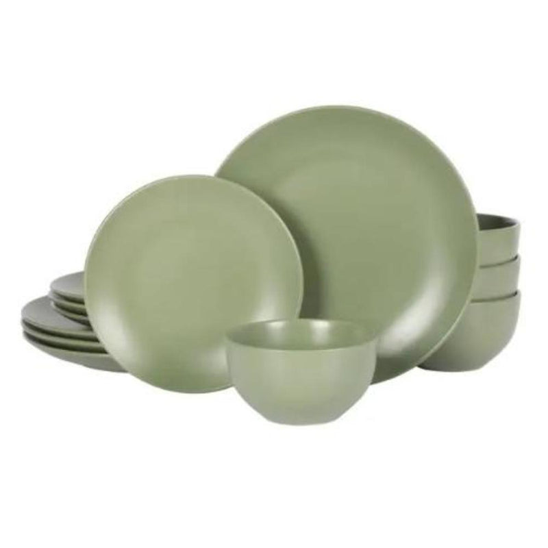 Vajilla Everyday Plus Gibson De 12 Piezas - Verde Salvia