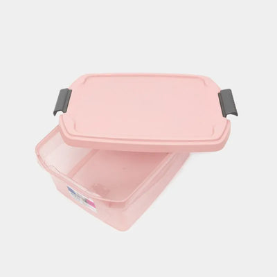 Caja Organizadora De Plastico 6L Rosada Traslúcido_003