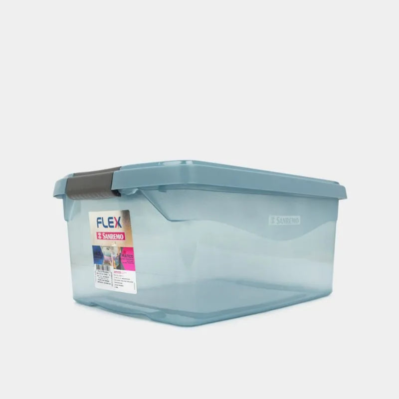 Caja Organizadora De Plastico 6L Azul Traslúcido_001