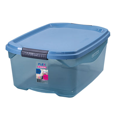 Caja Organizadora De Plastico 20L Azul Traslúcido_001