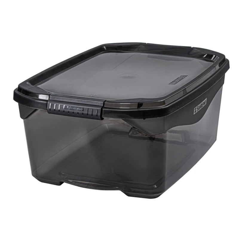 Caja Organizadora De Plastico 20L Negro Traslúcido_001