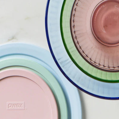 Set X3 Bowls Pyrex 1.3Qt Tapa Verde,2.3Qt Tapa Menta Y 4.5Qt Tapa Azul