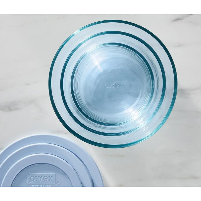 Set X5 Pc Pyrex Redondos (2 De 4 Tazas,1 De 2 Tazas Y 2 De 1 Taza)