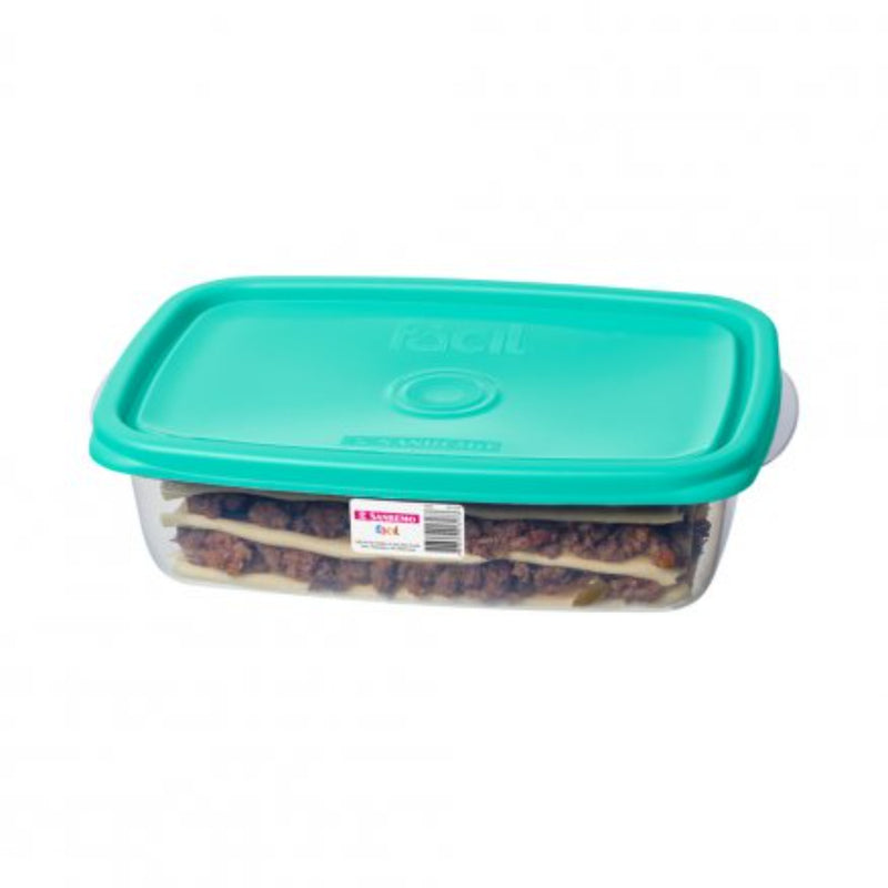 Recipiente Rectangular Plastico  785Ml Facil  Tapa En Color Surtido_001