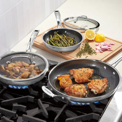 Juego de Sartenes Fusionplus de Acero Inoxidable (8", 10") FPS-6SSCRC de Cuisinart®