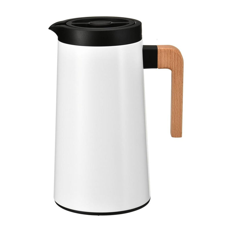 Jarra Térmica de Acero Inoxidable en Color Blanco Diametro 13.5*25cm