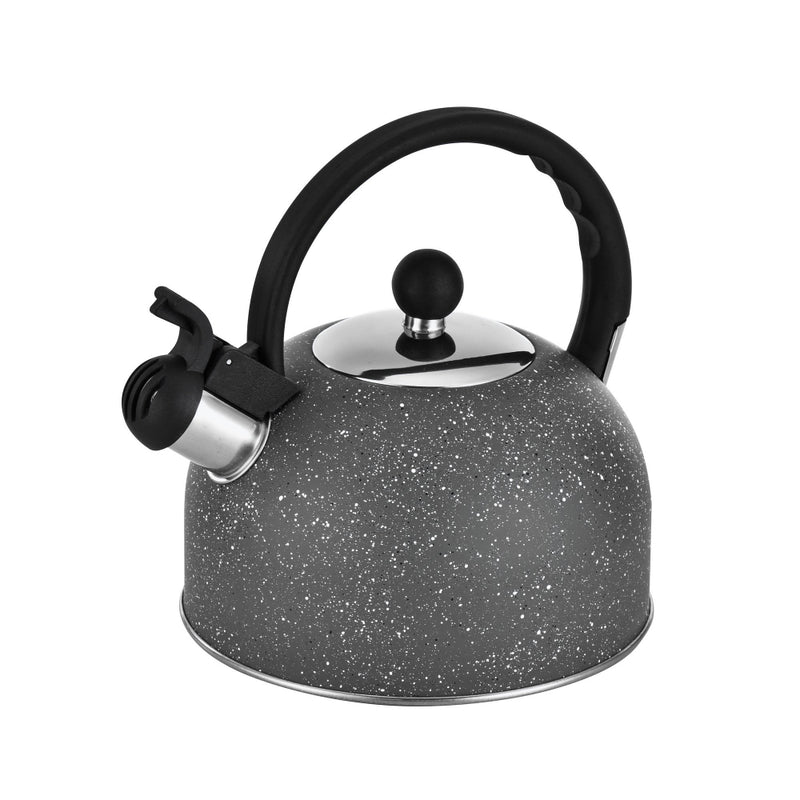 Tetera Silbadora HB 2.2 L Acero Inoxidable Azul con Acabado Marmoleado de Hamilton Beach