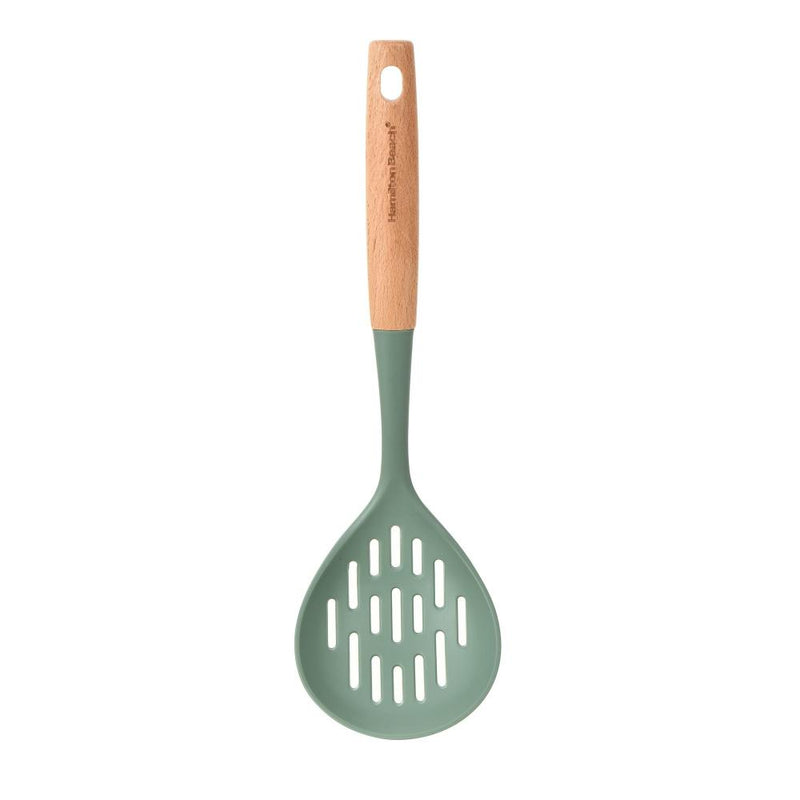 HB Espumadera de Silicone Color Salvia de 13" con Mango de Madera