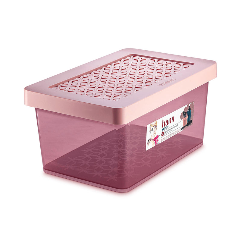 Caja Alta Multiuso M - 8,5L Rosa Con Tapa Ordene_001