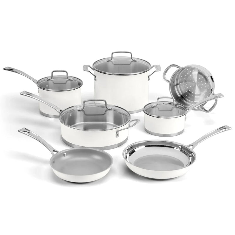 S/S 11 Pc Cookware Matte White