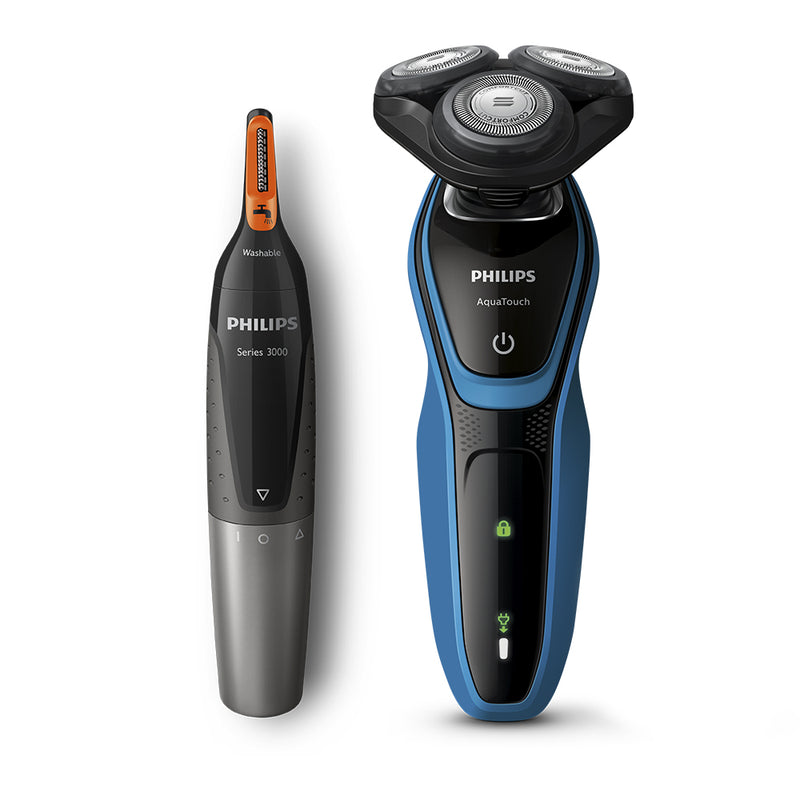 Combo Aquatouch S5050 + Nose Trimmer Series 3000 Philips S5050 // NT3160 -2