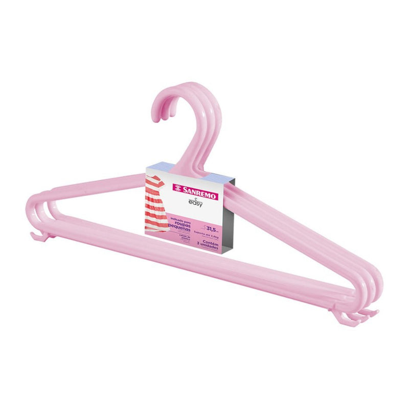 Gancho Plastico Infantil 3Pc Rosa Sanremo_001