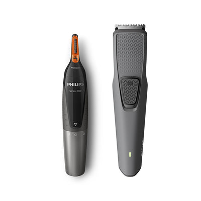Combo Beardtrimmer Series 1000 Cortabarba + Nose Trimmer Series 3000 Philips BT1209/NT3160 -2