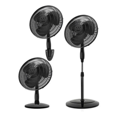 Ventilador 3 en 1 Pedestal - Pared y Mesa Acabado Negro 40 cm - 16" Westinghouse '72910