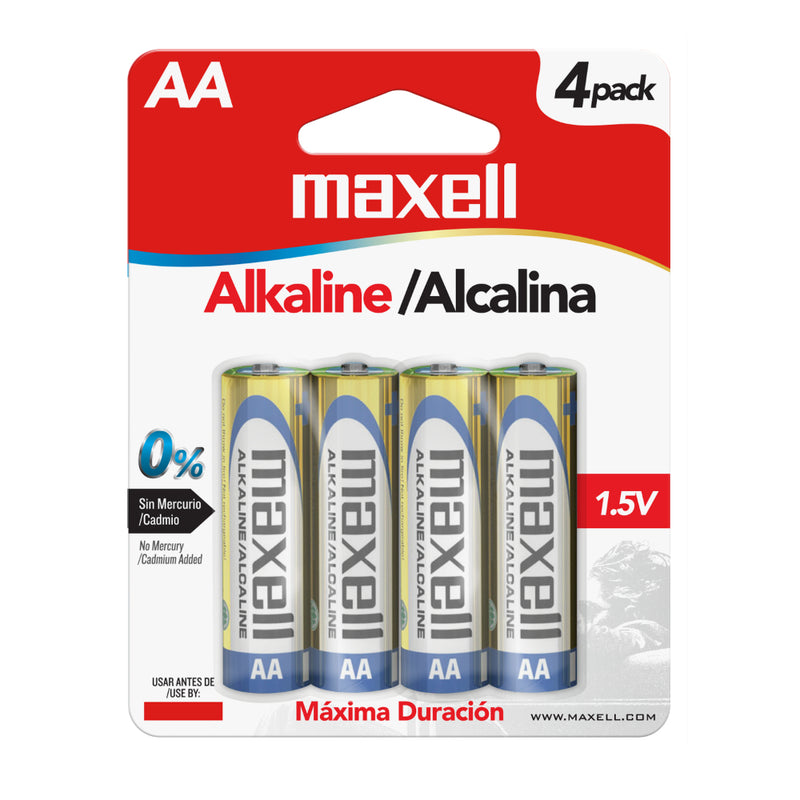 Bateria Alkalina AA Pck4 Maxell &