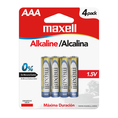 Bateria Alkalina AAA Pck4 Maxell '723865