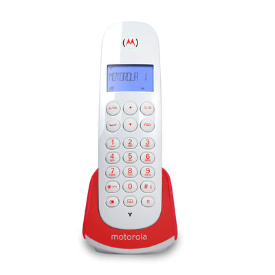Teléfono Inalámbrico Dect 6.0 Expandible Con Identificador De Llamadas Dtmf/Fsk* Rojo Motorola M700R CA -1