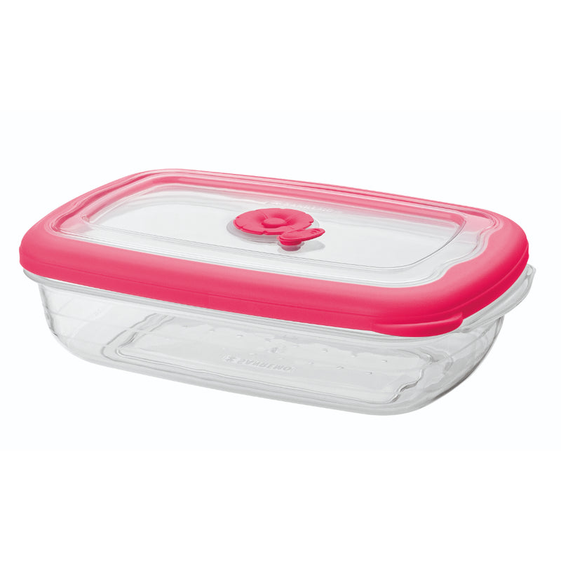 Recipiente Rectangular Plástico Rosado 1,26 lts Sanremo 719/57