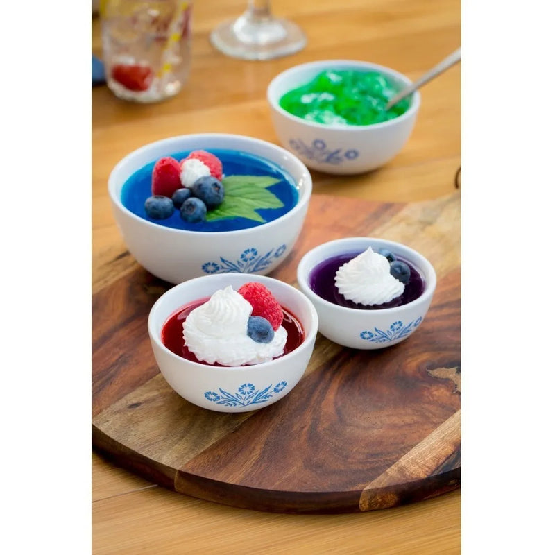 Set X 4 Bowls Medidores Cornflower (1Cup, 1/2Cup, 1/3Cup, 1/4 Cup) Corningware &