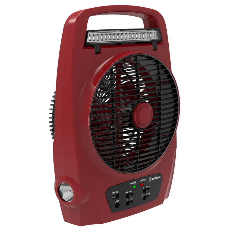 Ventilador Recargable Rojo 20 Cm / 8" Westinghouse 72756 -2