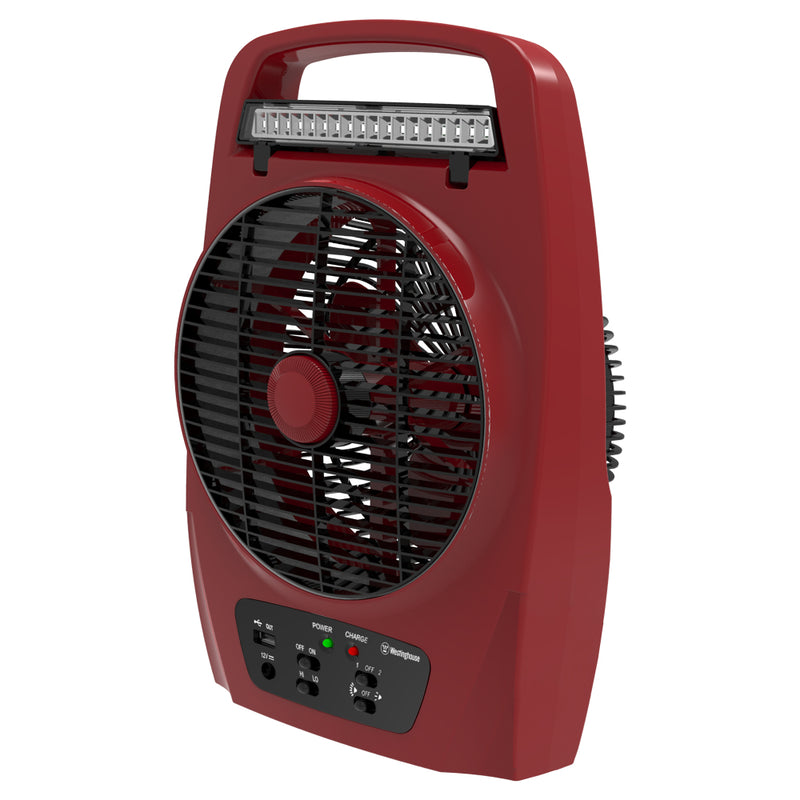 Ventilador Recargable Rojo 20 Cm / 8" Westinghouse 72756 -3