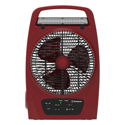 Ventilador Recargable Rojo 20 Cm / 8" Westinghouse 72756 -1
