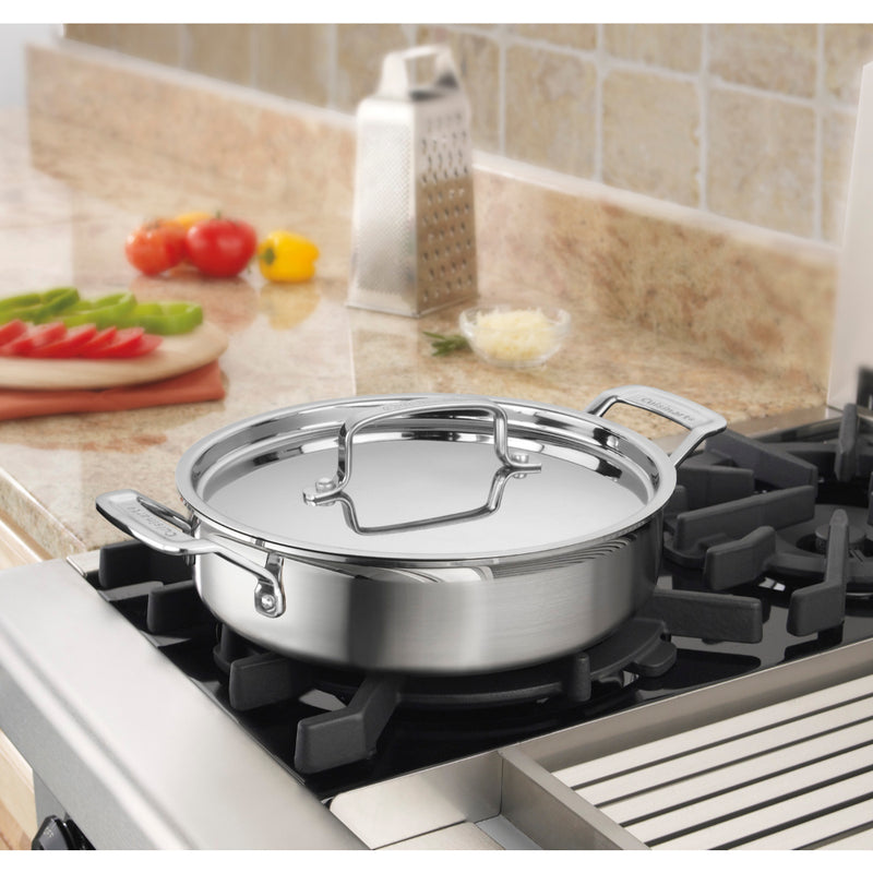 Olla con Tapa Acero Inoxidable de 3/4 Gris Cuisinart MCP55-24N