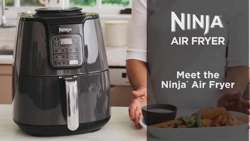 Freidora De Aire Gris Ninja | 4 Funciones Freír, Asar, Recalentar, Deshidratar